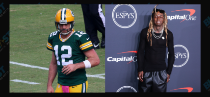 Aaron Rodgers (left) Lil Wayne (right)