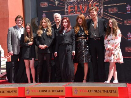 Late Lisa Marie Presley with cast of "Elvis"
