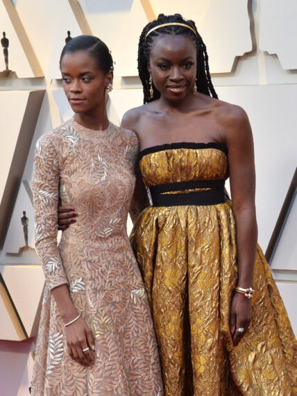 Letitia Wright and Danai Gurira arrive for the 91st Academy Awards