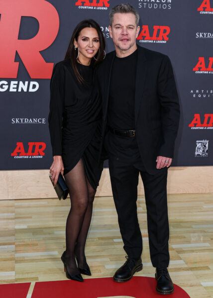 Luciana Barroso & Matt Damon at World Premiere Of Amazon Studios' And Skydance Media's 'Air'