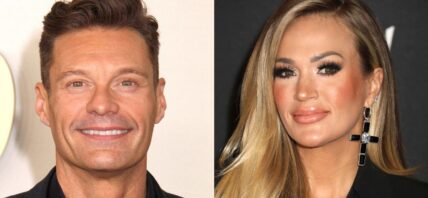 Ryan Seacrest (left) Carrie Underwood (right)