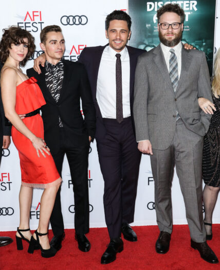 Alison Brie, Dave Franco, Seth Rogen, James Franco at the screening Of 'The Disaster Artist' held at the TCL Chinese Theatre IMAX on November 12, 2017 in Hollywood, Los Angeles, California, United States.