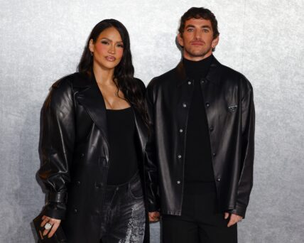 Alex Fine and Cassie Ventura posing together on the red carpet.