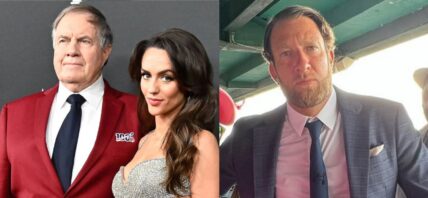 Bill Belichick and Jordon Hudson, Dave Portnoy photo collage