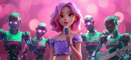 Luna Atoms with microphone