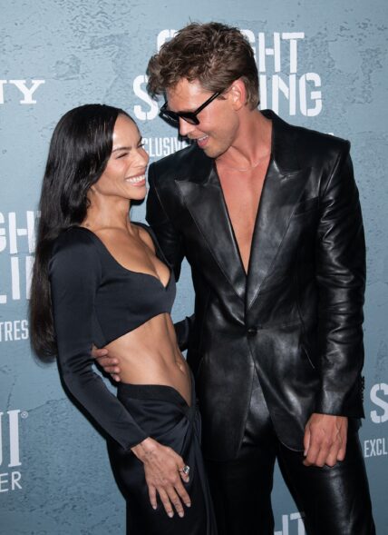 Zoe Kravitz and Austin Butler at Caught Stealing Premiere