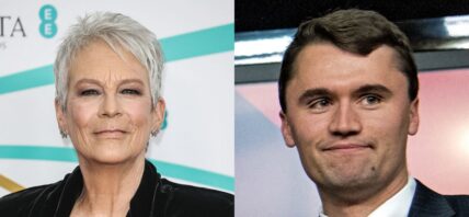 Jamie Lee Curtis and Charlie Kirk