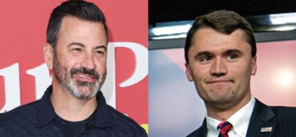 Jimmy Kimmel, Charlie Kirk photo collage
