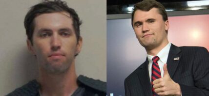 Tyler Robinson (left) Charlie Kirk (right)