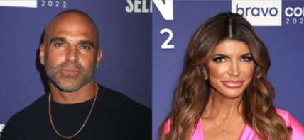 Photo collage of Teresa Giudice and Joe Gorga.