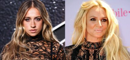 Photo collage of Tate McRae and Britney Spears.