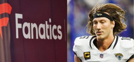 Photo collage of Fanatics and Trevor Lawrence.