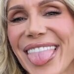 Charlotte Flair sticking out her tongue
