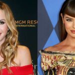 Photo collage of Maura Higgins and Tara Lipinski.