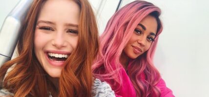 Madelaine Petsch and Vanessa Morgan take a selfie