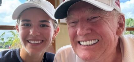 Kai Trump and Donald Trump take a selfie