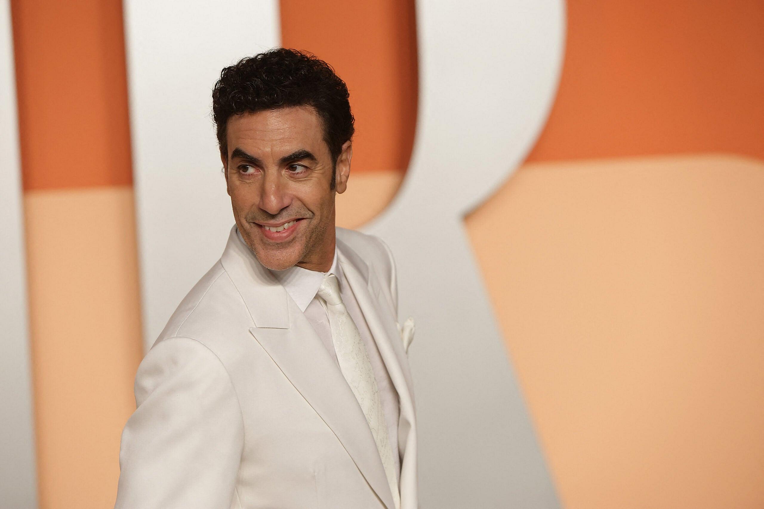 Sacha Baron Cohen at the 2025 Vanity Fair Oscar Party