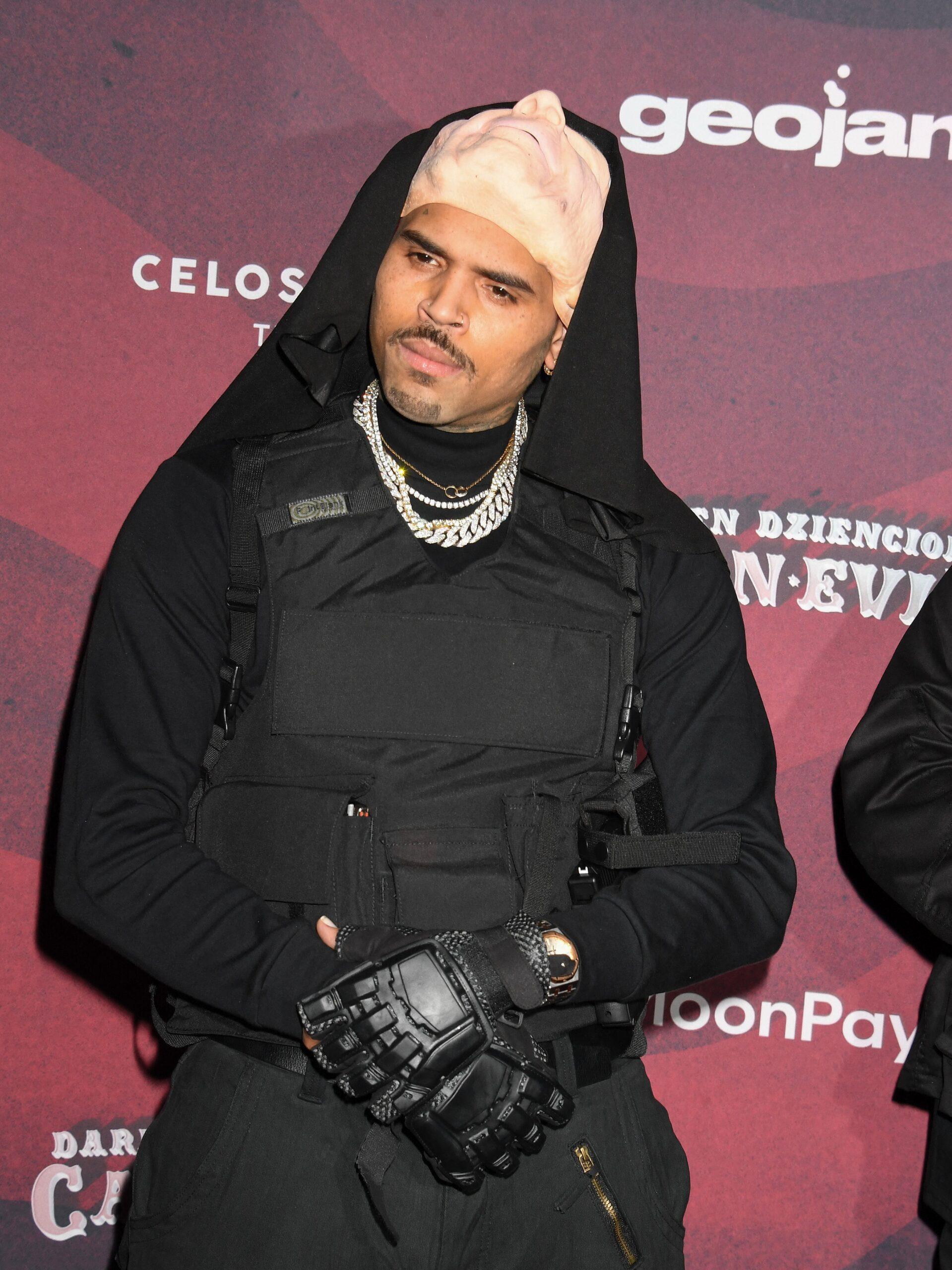Chris Brown attends Darren Dzienciol's Annual CARN*EVIL Halloween Party