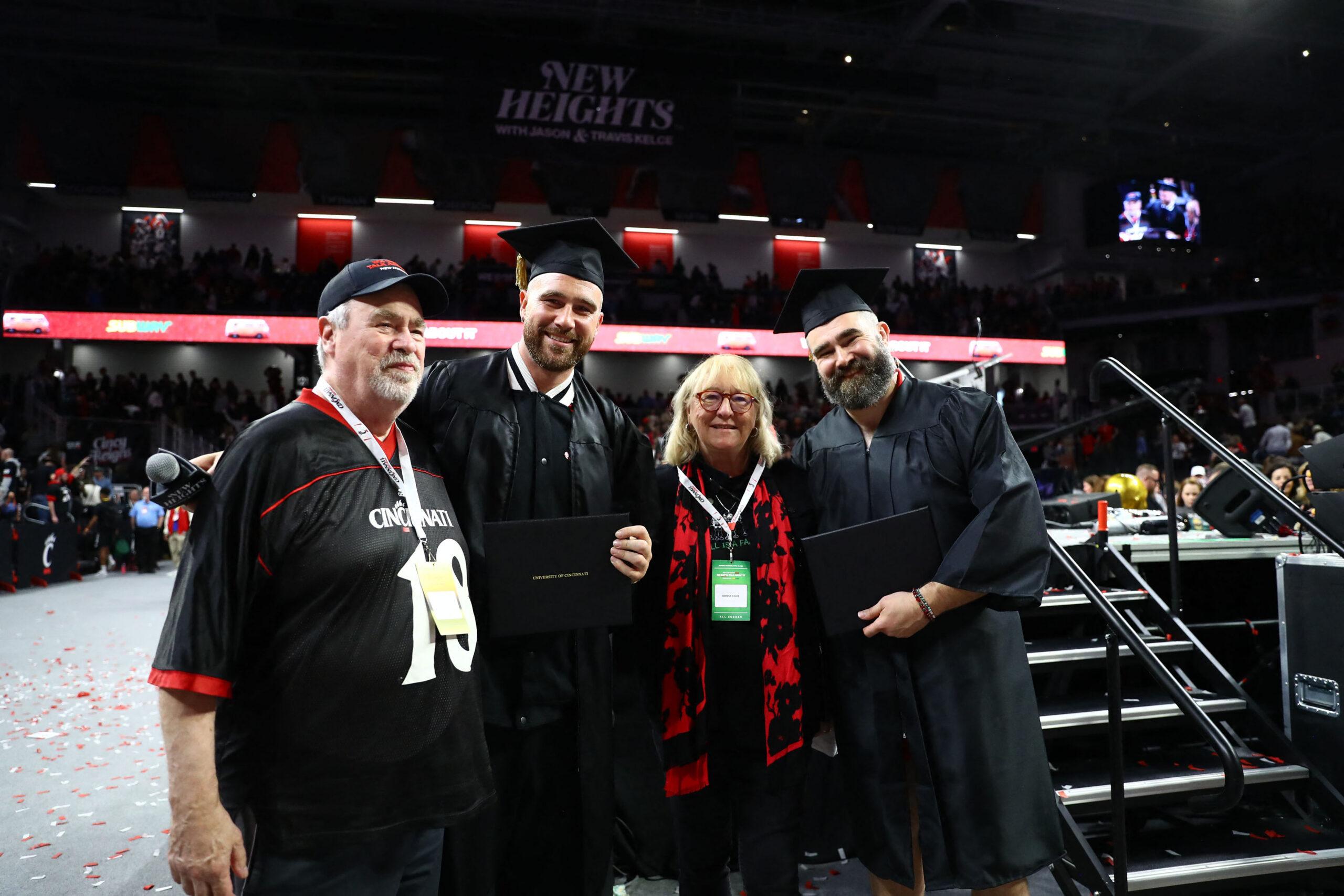 Travis, Jason, and Donna Kelce.