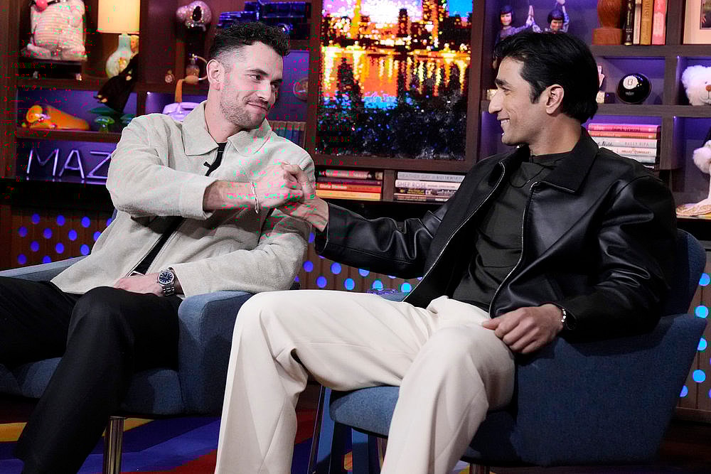 Jesse Solomon and Imrul Hassan on "Watch What Happens Live." 