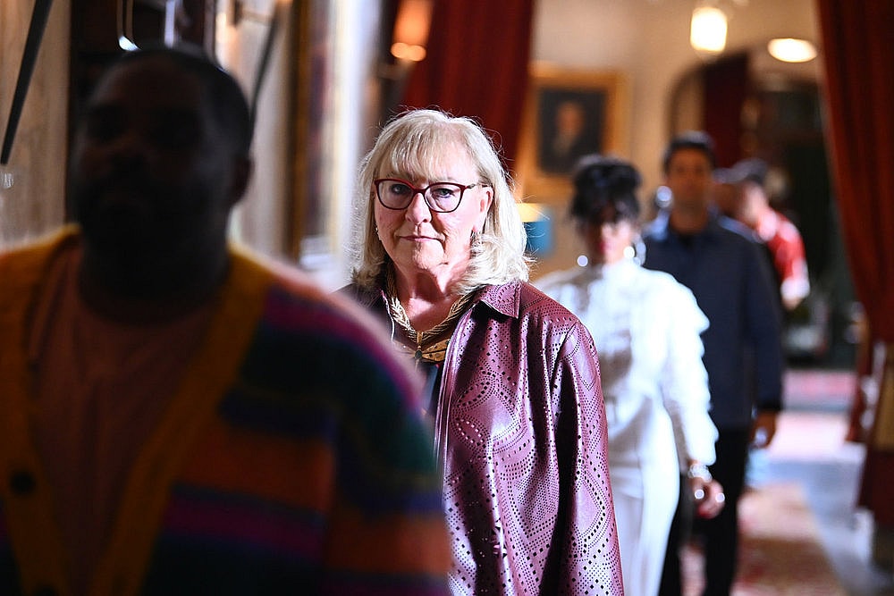 Donna Kelce on The Traitors. 