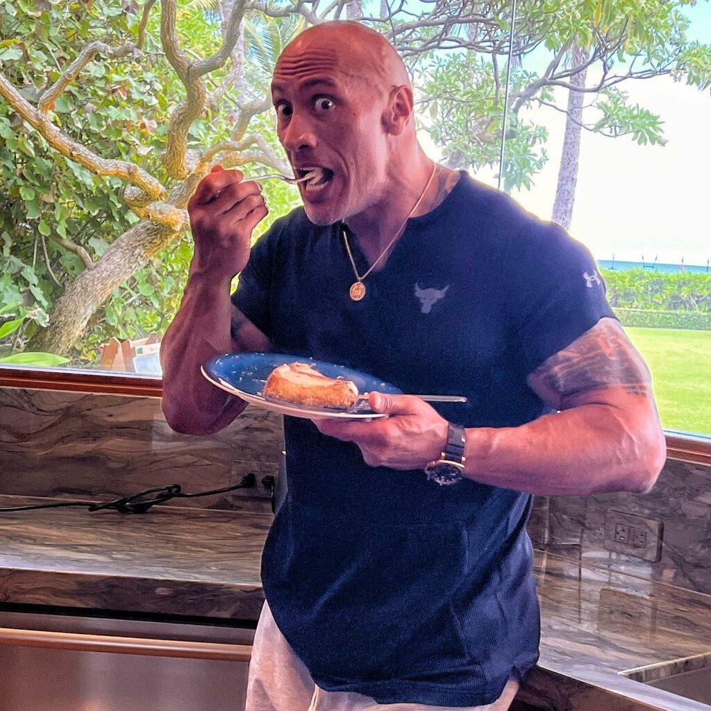 Dwayne Johnson digs in before 'brutal' leg day