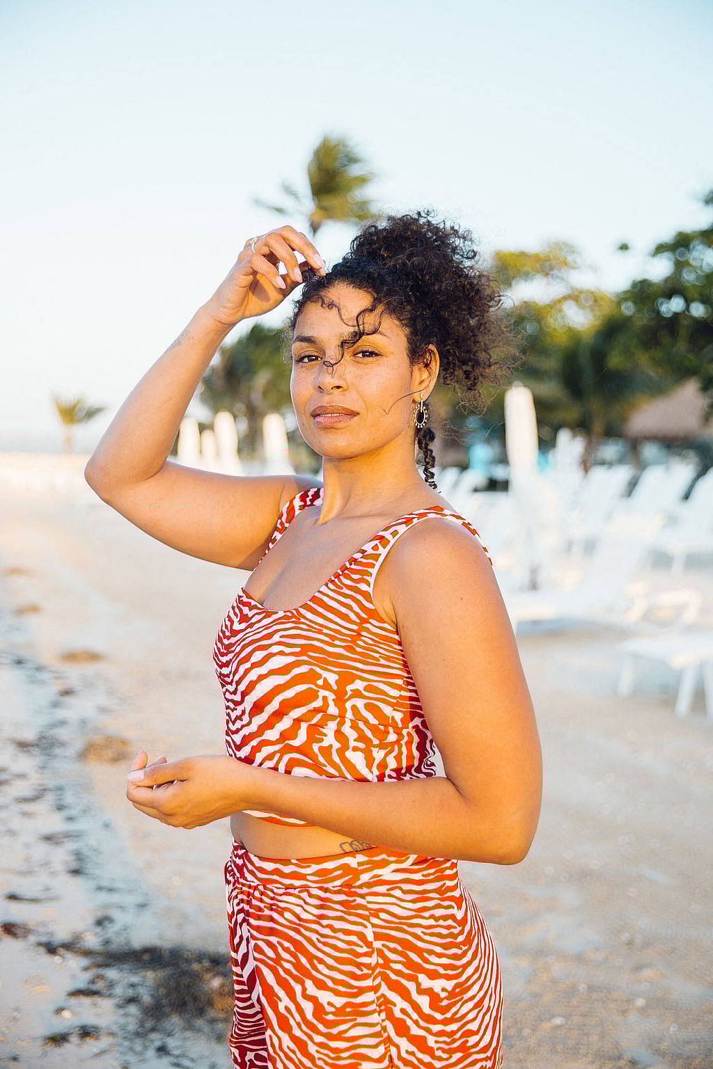 Jordin Sparks on the beach