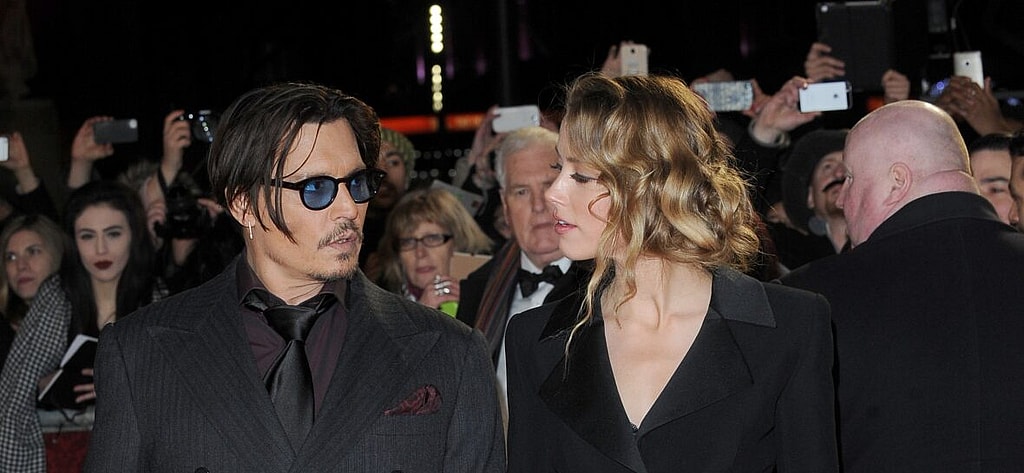 Amber Heard and Johnny Depp attend 'The Danish Girl' premiere during the 2015 Toronto International Film Festival held at the Princess of Wales Theatre on September 12, 2015 in Toronto, Canada.