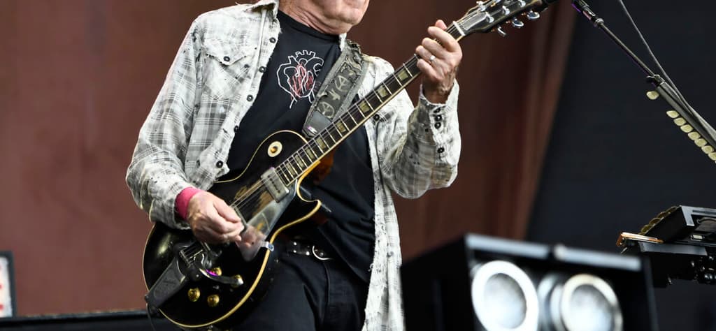 Neil Young performing at British Summertime 2019