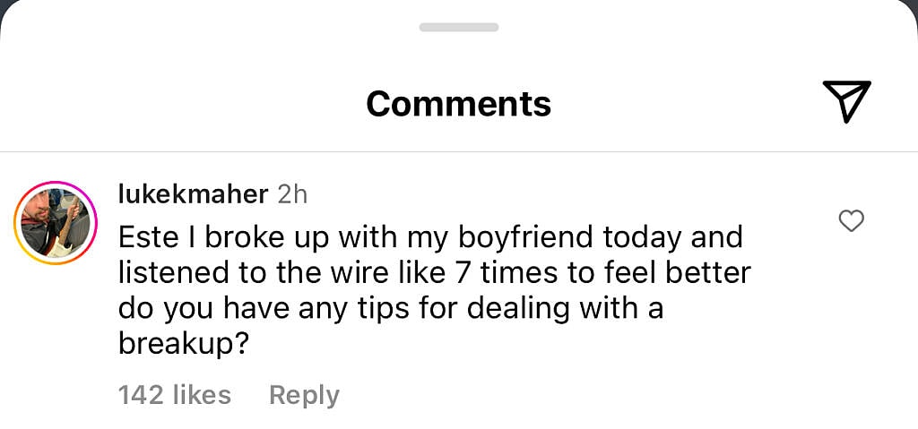 Este Haim fan breakup question