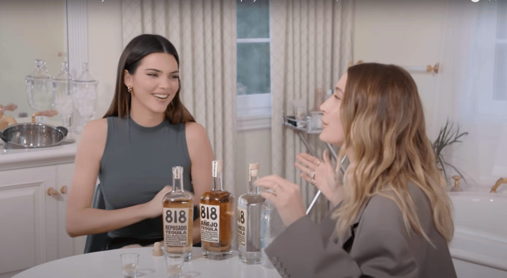 Kendall Jenner & Hailey Bieber on her YouTube channel