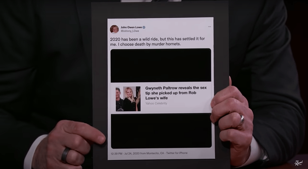 Rob Lowe's son's tweet