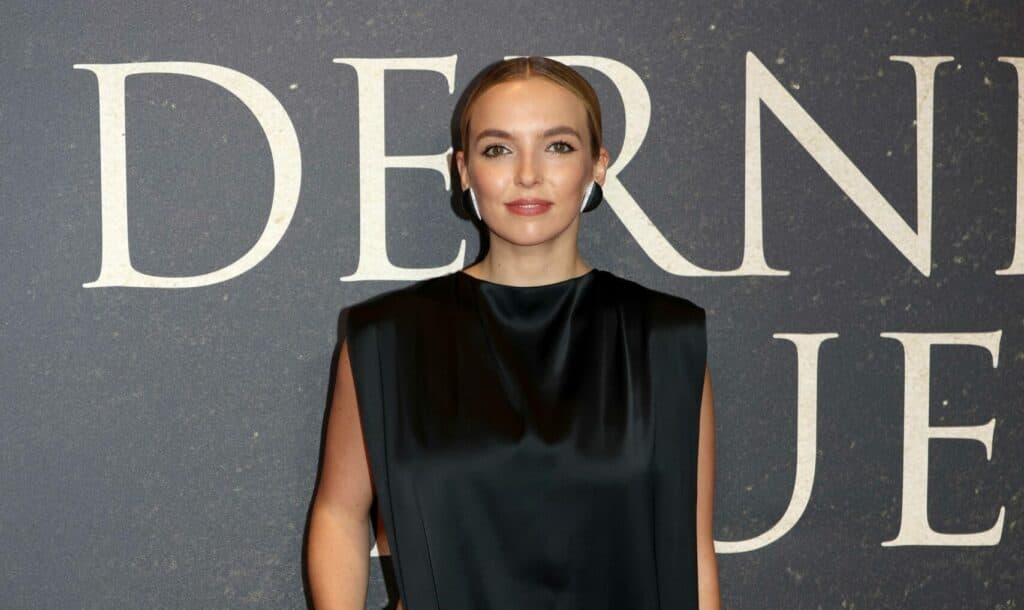Jodie Comer at "The Last Duel" premiere in Paris