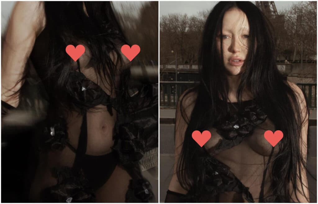Noah Cyrus flashes nipples on Instagram