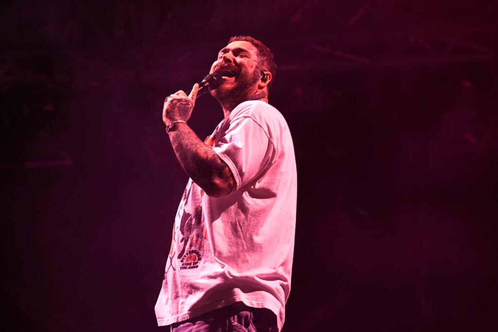 Post Malone performing at Reading Festival 2021