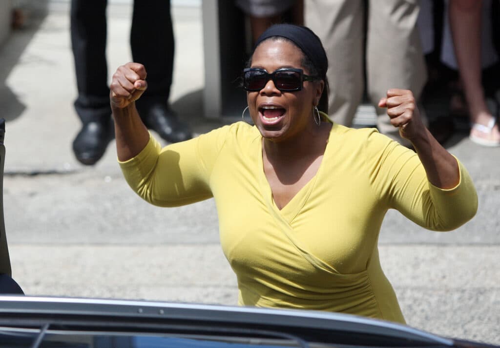 Oprah Winfrey and Gayle King seen leaving Icebergs Restaurant in Sydney Australia