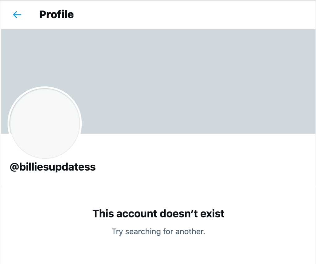 Inactive Twitter Account