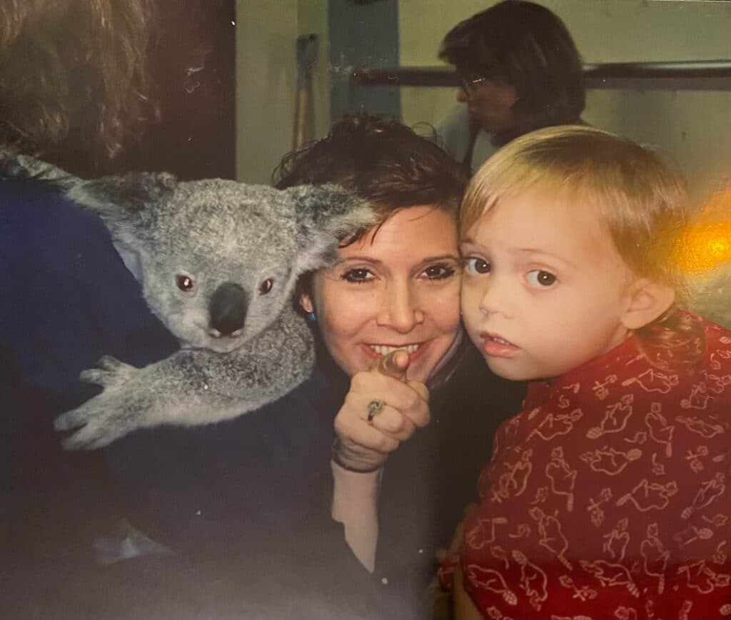 Billie Lourd and Carrie Fisher