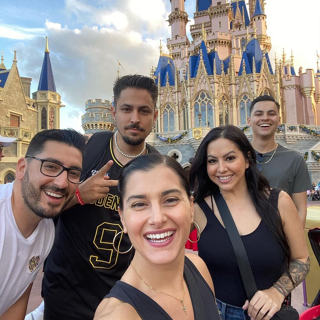 megan olivi and family at walt disney world