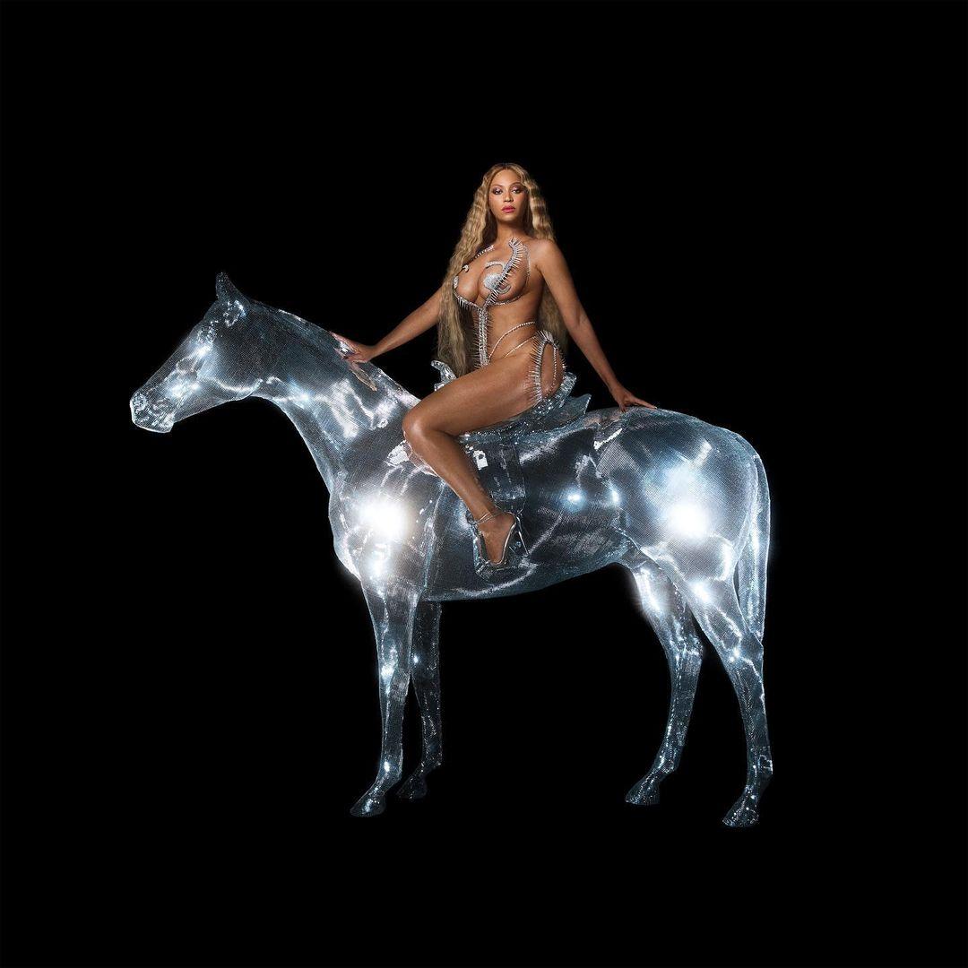 Beyoncé posing for the camera.