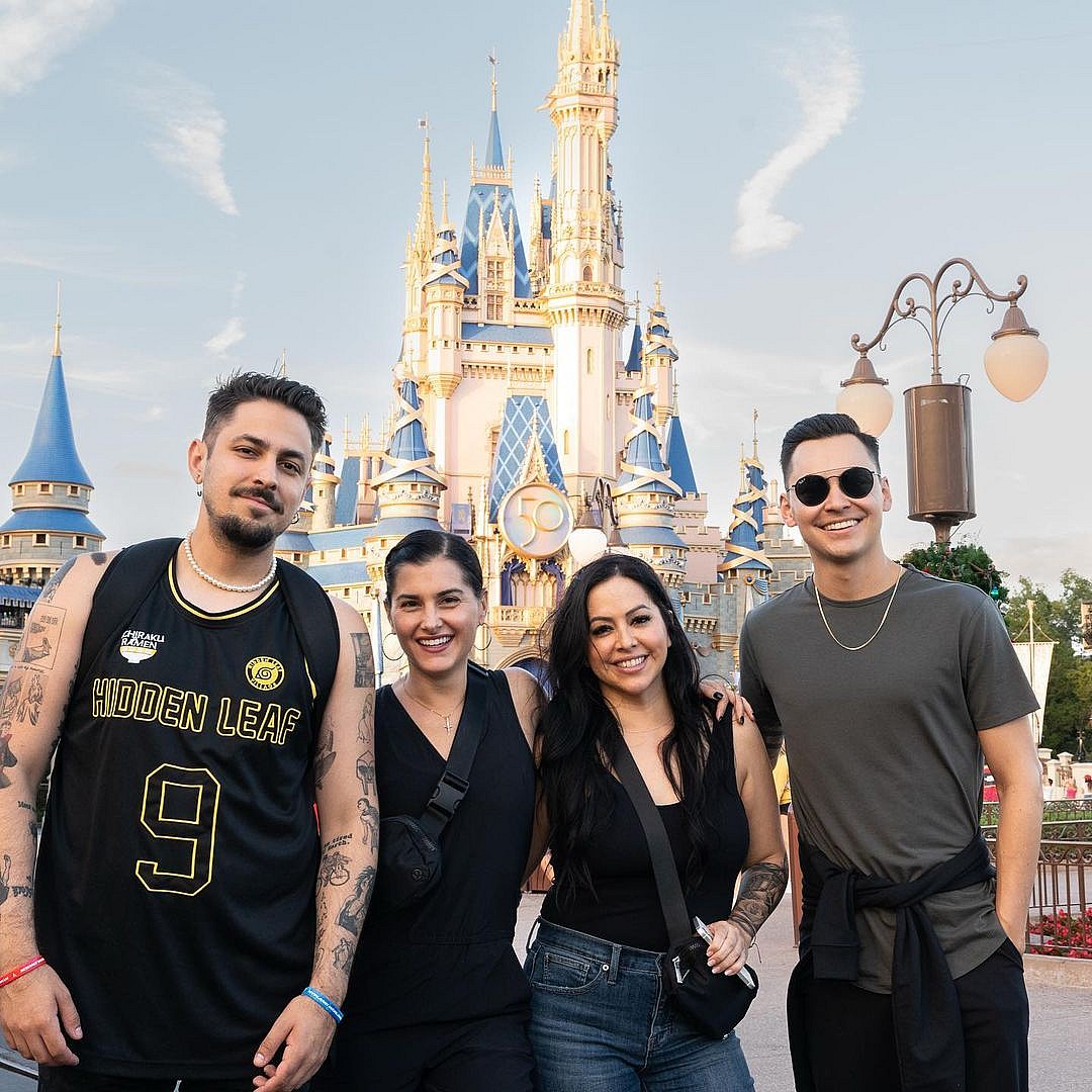 megan olivi and family at walt disney world