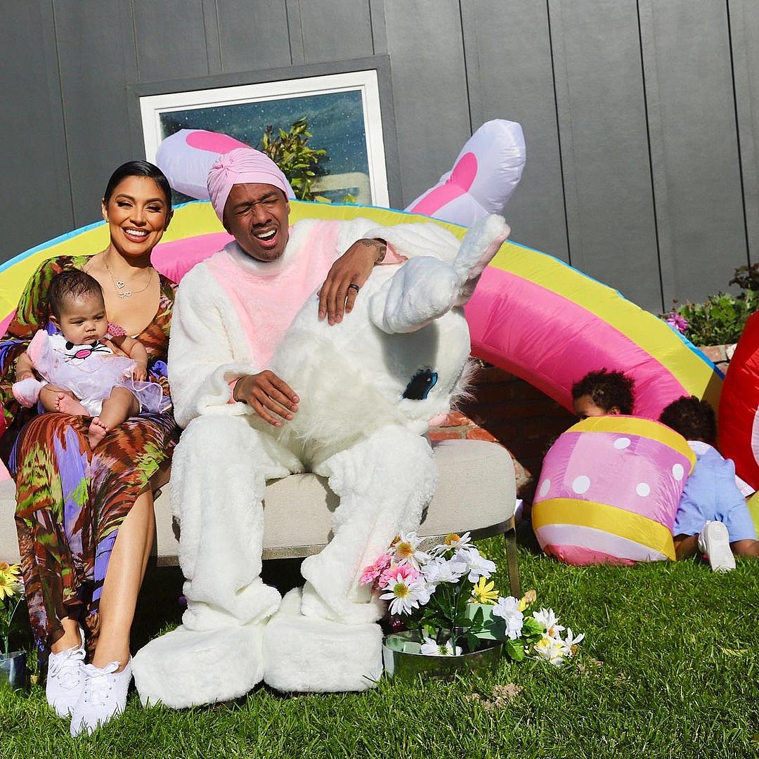 Nick Cannon joins Abby De La Rosa and kids in family photoshoot for Easter