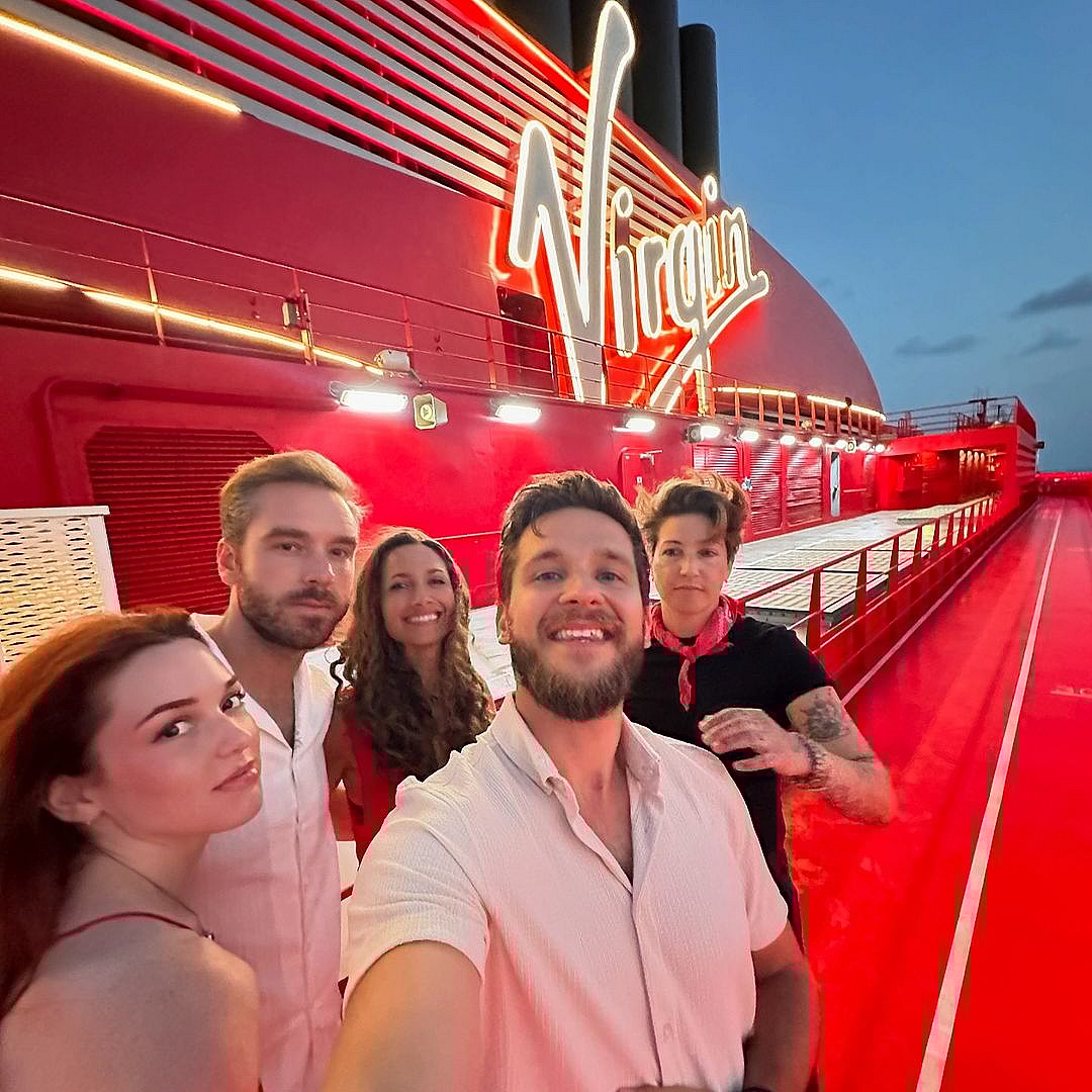 Devon Werkheiser on a cruise with friends