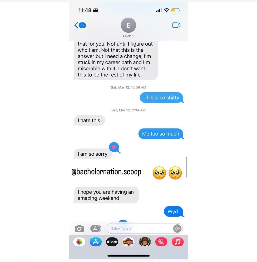 text messages exposing erich schwer