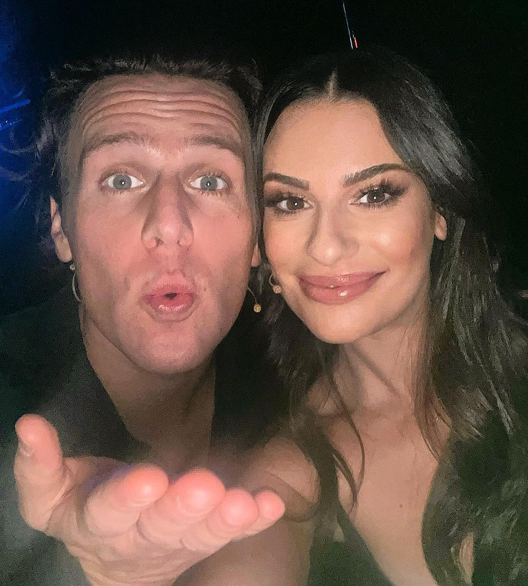 Lea Michele On Instagram Pictured With Jonathan Groff