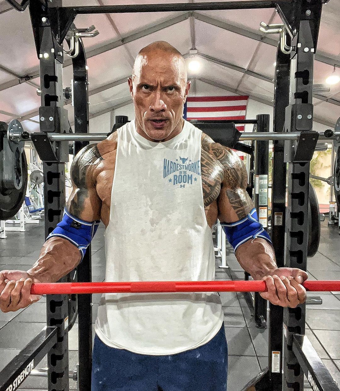 Dwayne Johnson's sweaty selfie