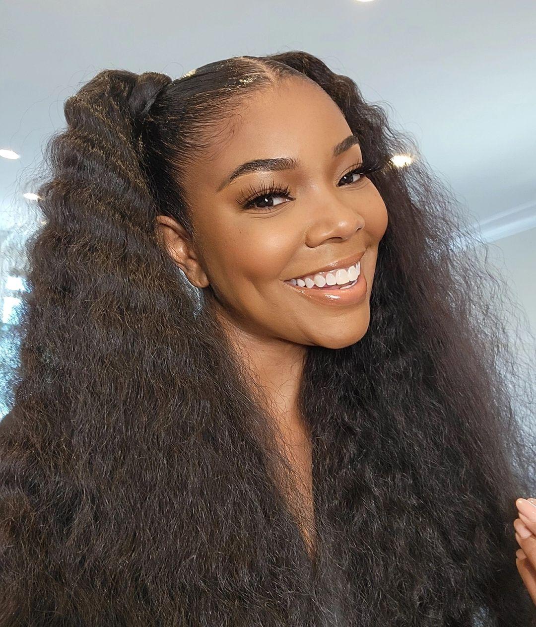 Gabrielle Union with long hair.