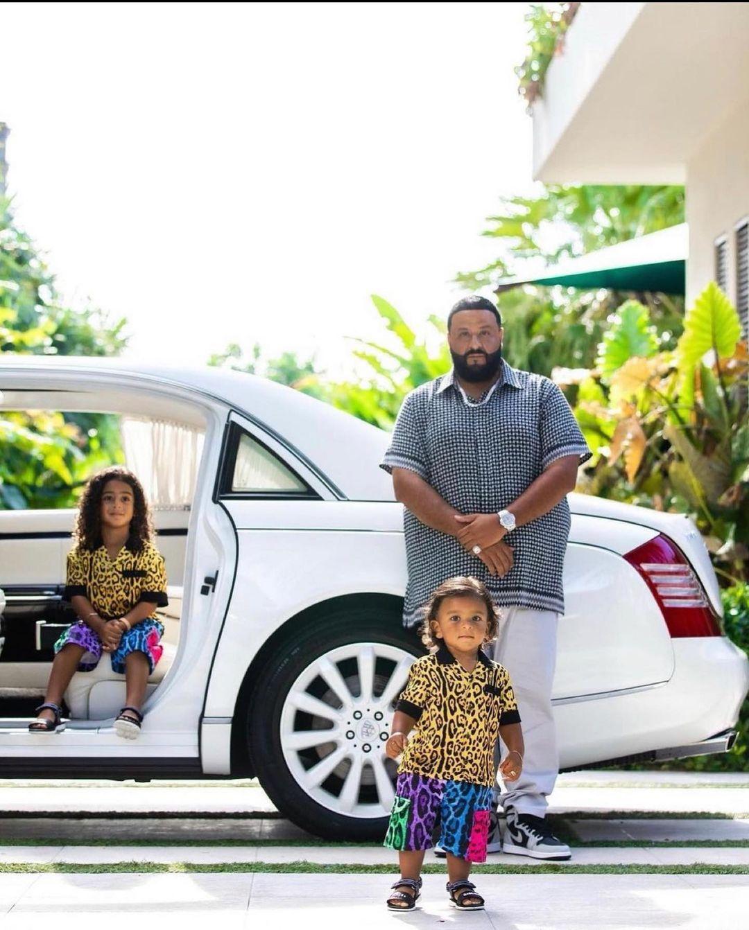 DJ Khaled with sons Asahd, and Aalam,