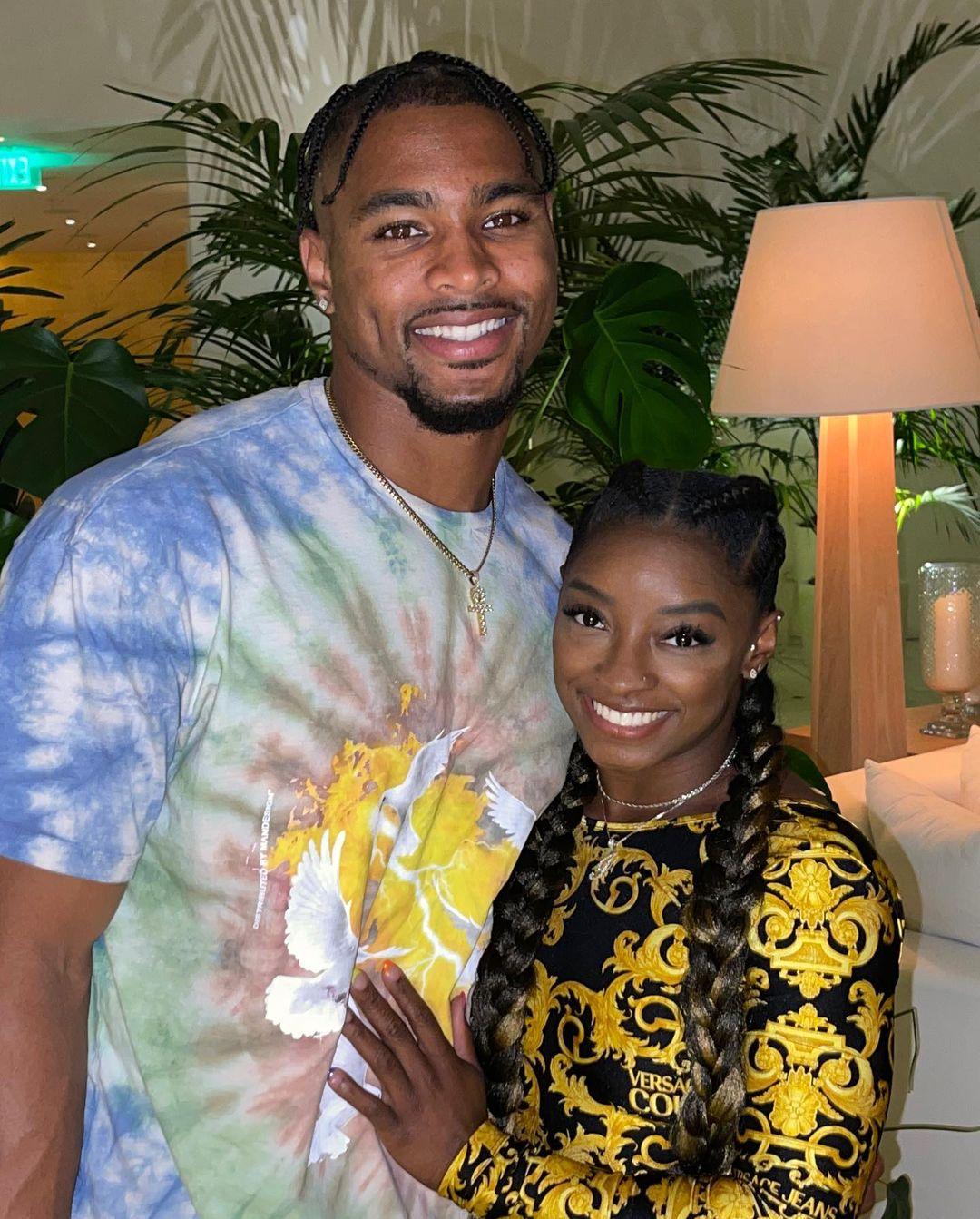 Simone Biles and Jonathan Owens