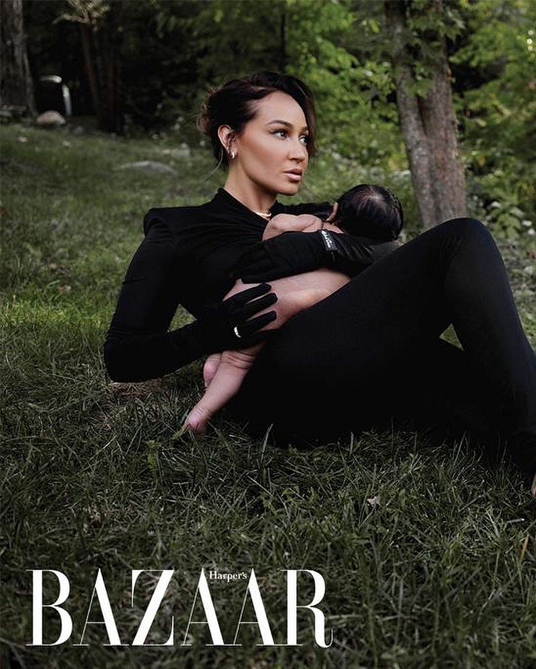 Adrienne Bailon and son Ever James on magazine cover